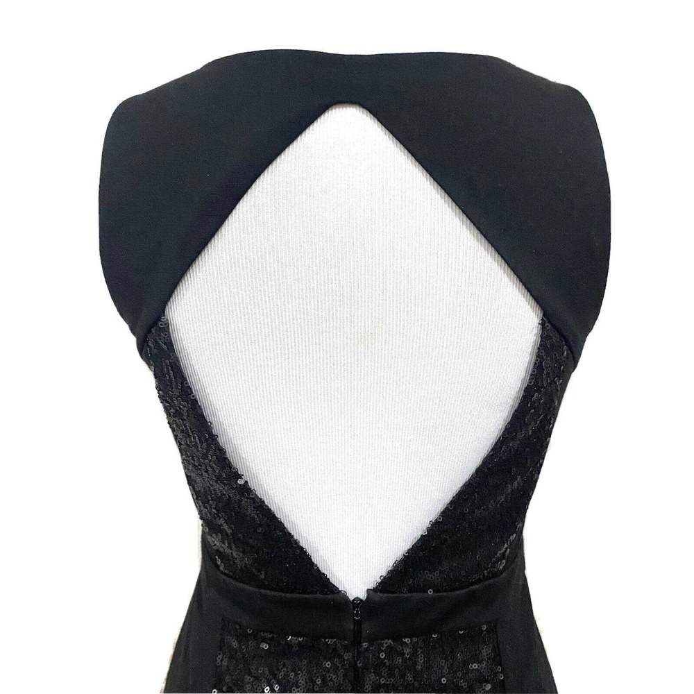 Bcbgeneration Dress Black Sequins Sleeveless Fitt… - image 7